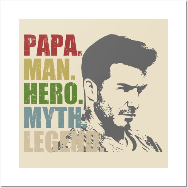 Papa Man Hero Myth Legend Wall Art by monsieurfour